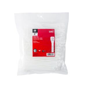 Gardner Bender 100-Piece Cable Ties Natural 6inch